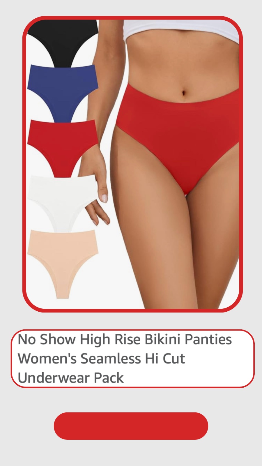 No Show High Rise Bikini Panties